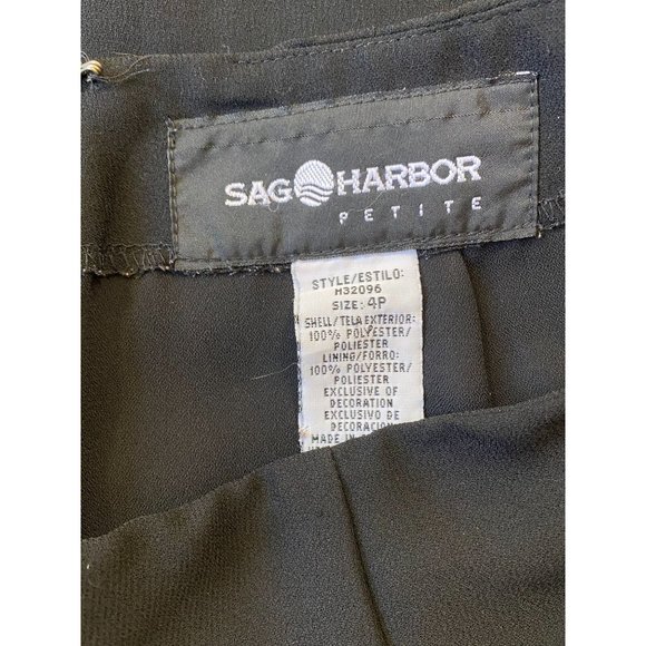 Sag Harbor VTG Y2K Womens Skirt 4P Black Midi Floral Satin Hem Cottage Fairy - Picture 6 of 10